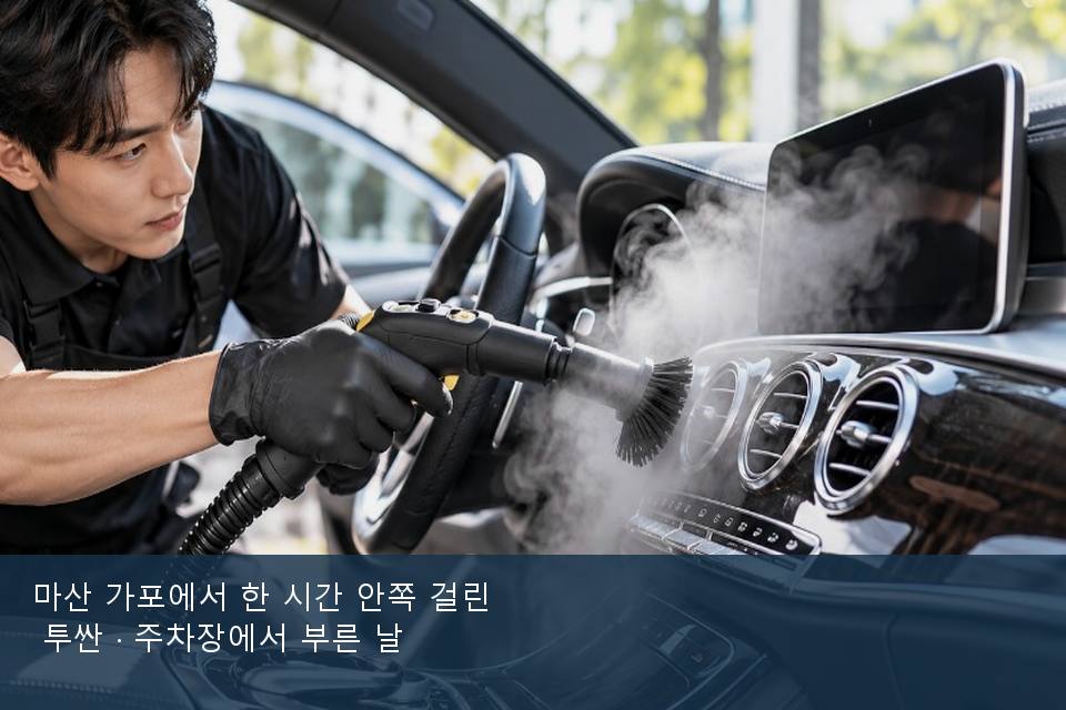 마산 가포에서 한 시간 안쪽 걸린 투싼 · 주차장에서 부른 날