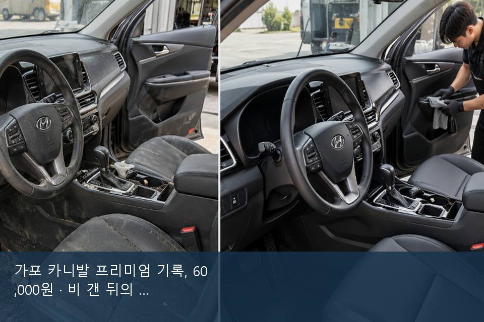 가포 카니발 프리미엄 기록, 60,000원 · 비 갠 뒤의 작업